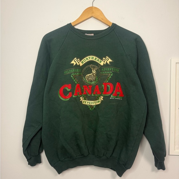 Vintage Other - Vintage Green Canada Expedition Sweater 1990’s Large